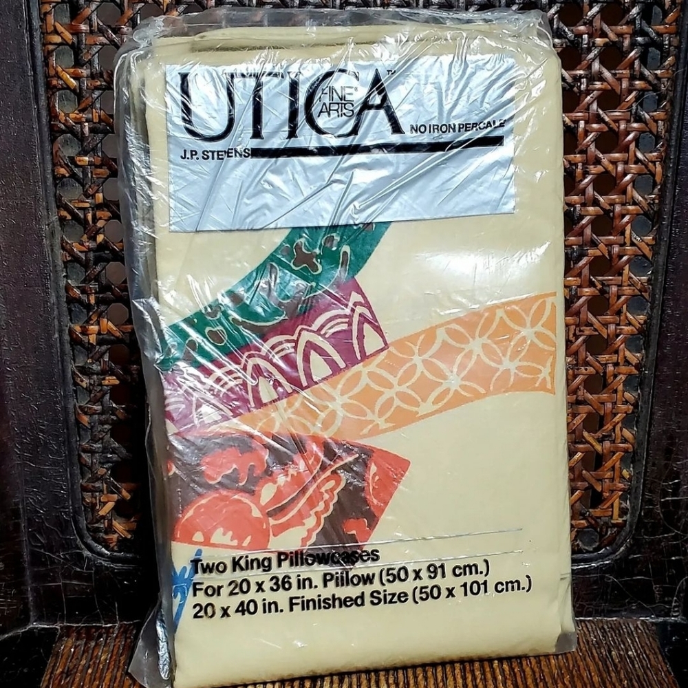 Utica NOS KING Pillowcase Pair